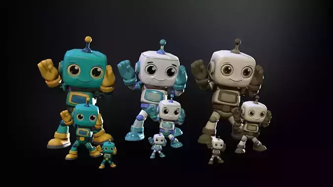 Minirobotic3 Low-poly 3D model