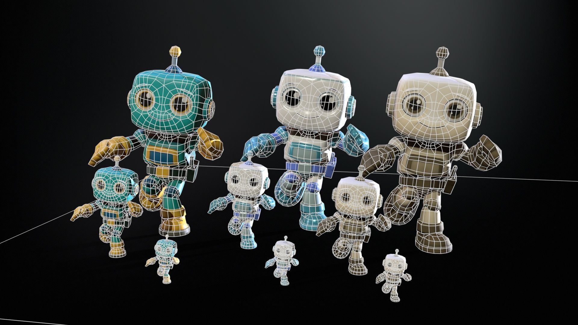 Minirobotic3 Low-poly 3D model_7