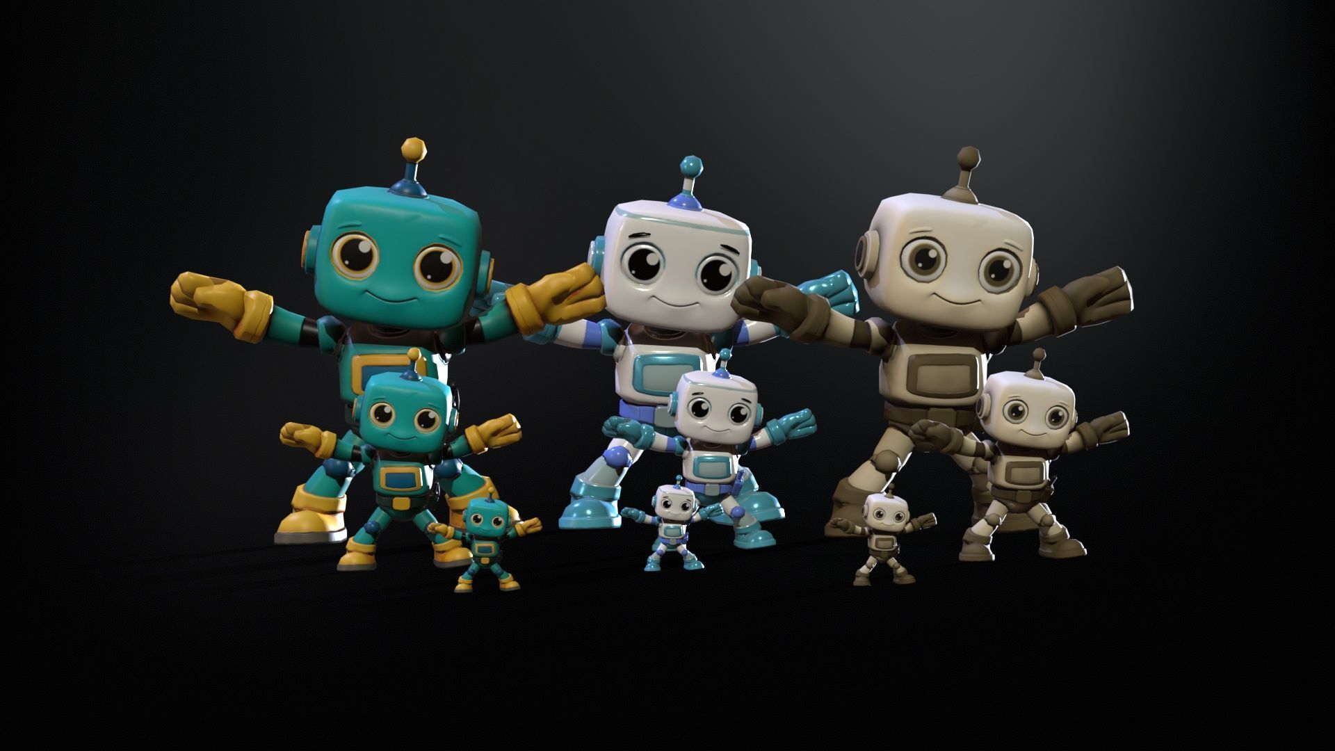 Minirobotic3 Low-poly 3D model_5