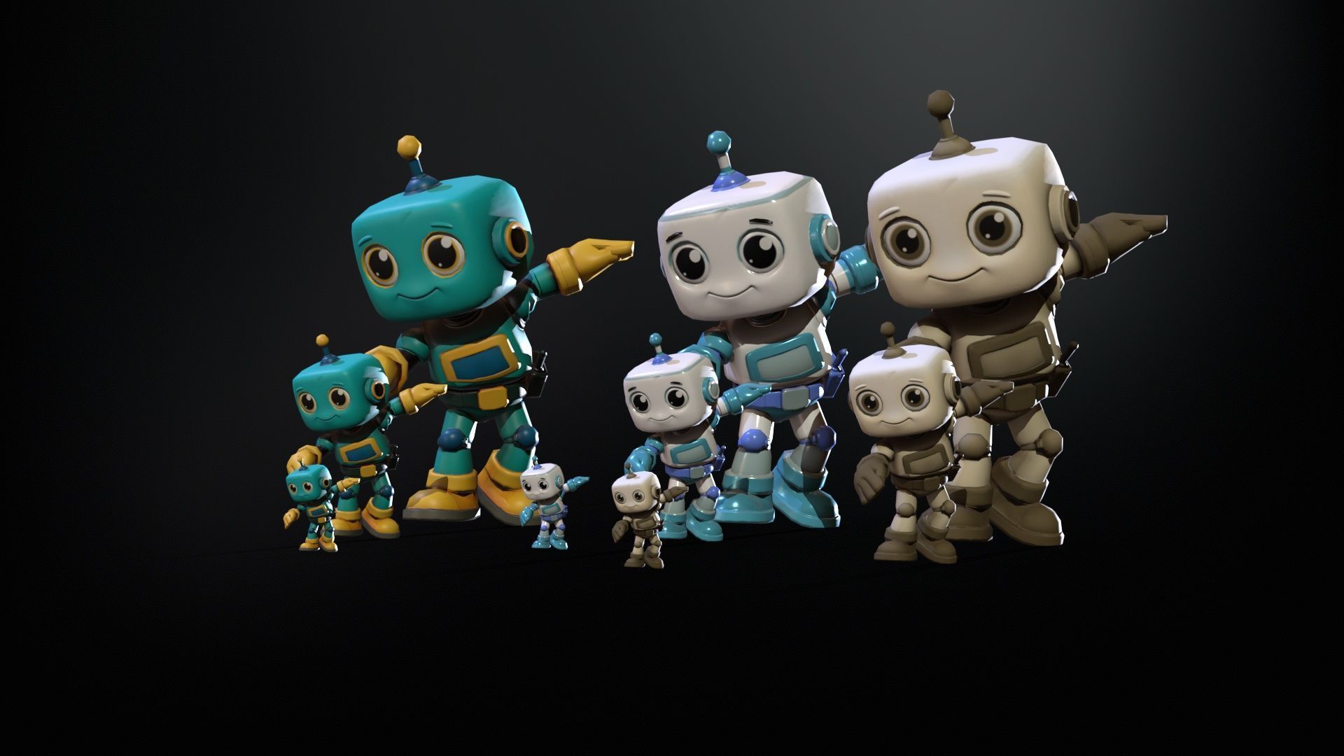 Minirobotic3 Low-poly 3D model_4
