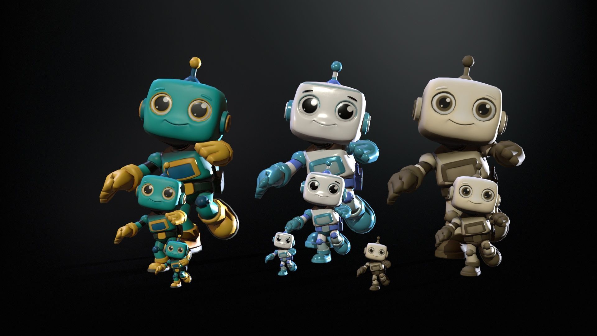 Minirobotic3 Low-poly 3D model_2