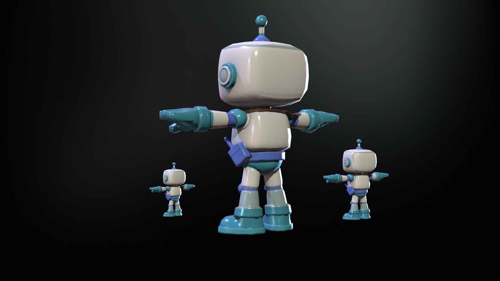 Minirobotic3 Low-poly 3D model_10
