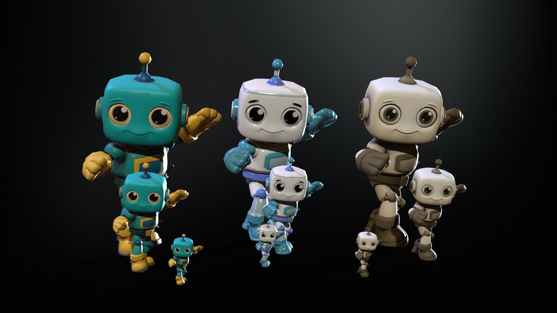 Minirobotic3 Low-poly 3D model_3