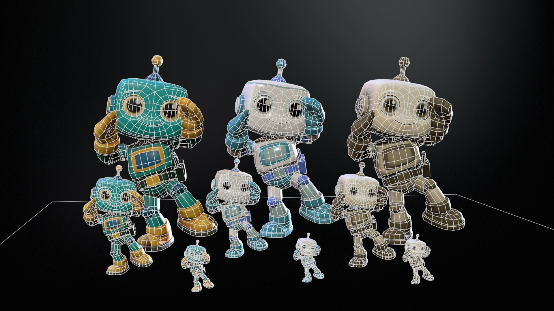 Minirobotic3 Low-poly 3D model_6