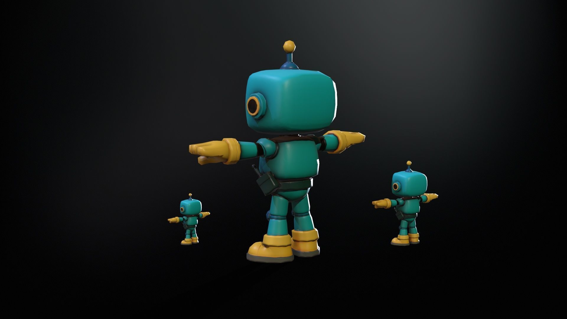 Minirobotic3 Low-poly 3D model_11