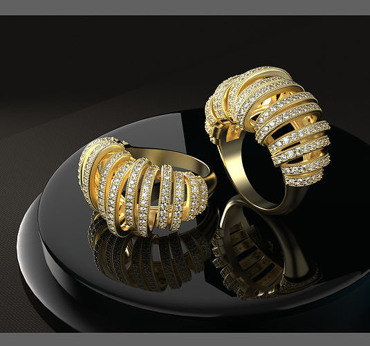Layers Ring 3D print model