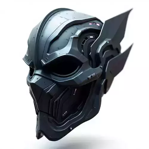  Futuristic Cyber Helmet 3D Model