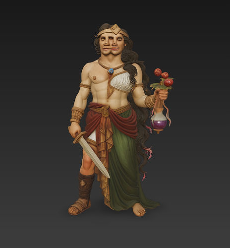 Product Title Elixirblade Priestess Symbolic Warrior 3D print model