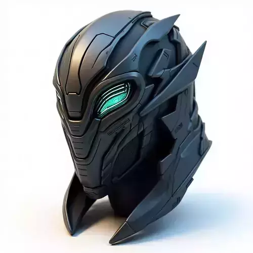 Futuristic Cyber Helmet 3D Model Low-poly 3D model