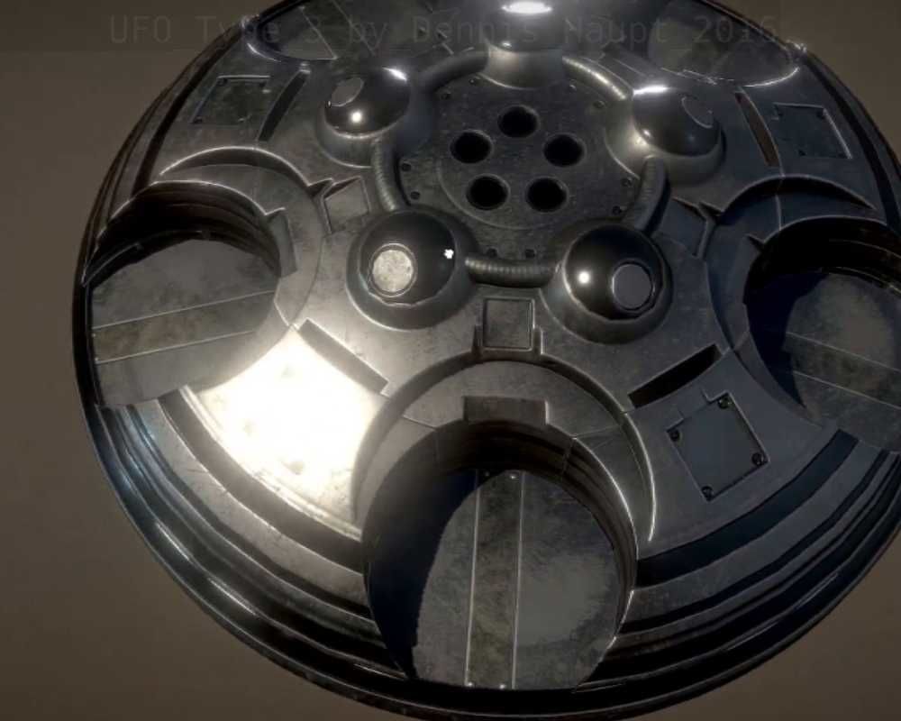 UFO Type 3 Animated and Game Ready Low-poly 3D model_46