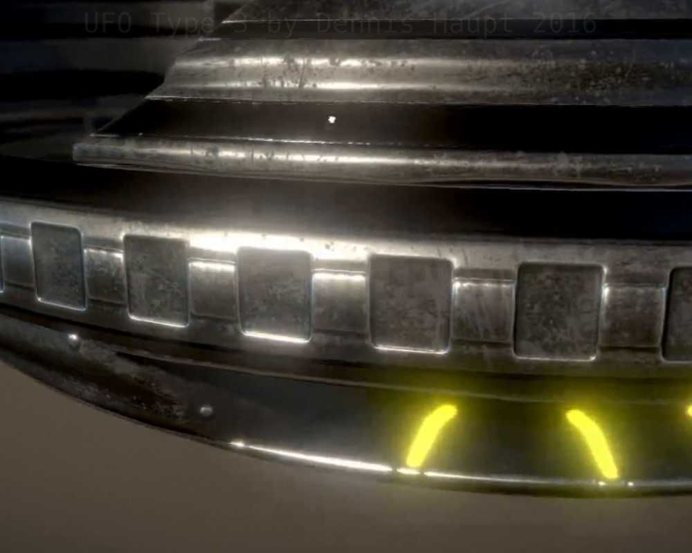 UFO Type 3 Animated and Game Ready Low-poly 3D model_19