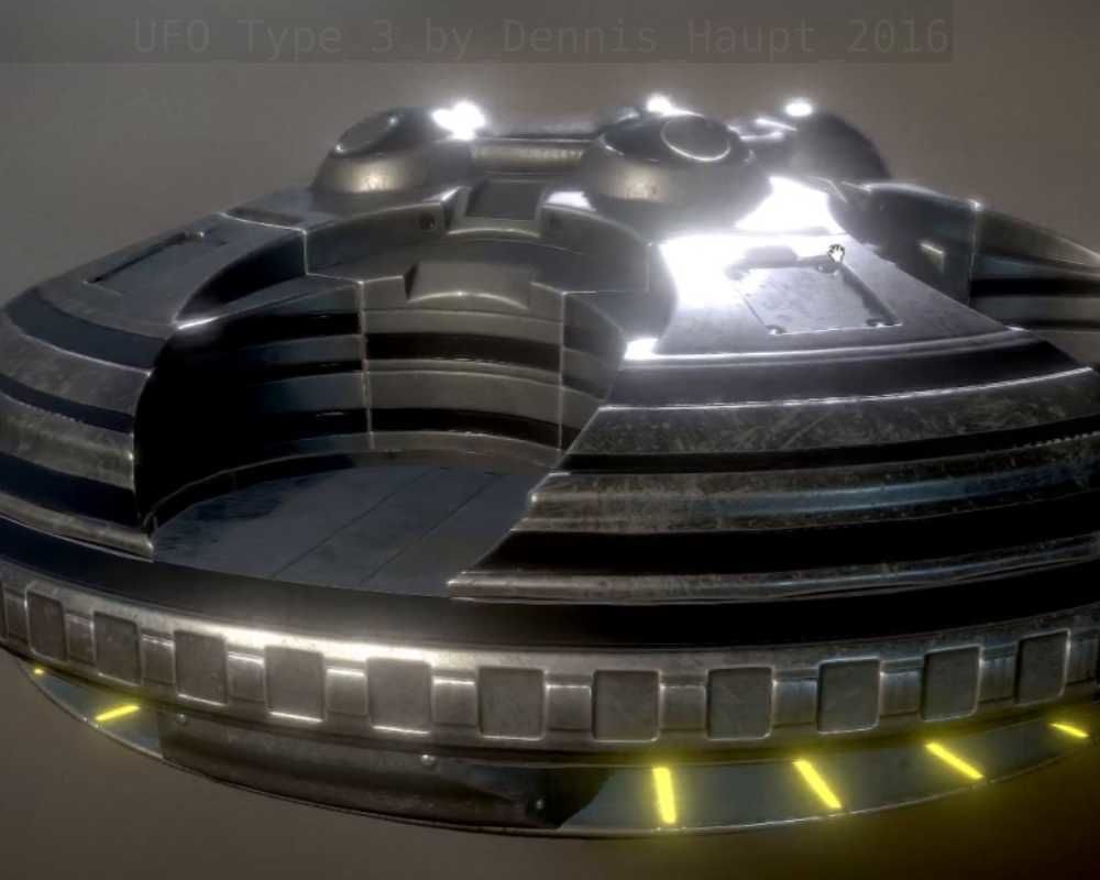 UFO Type 3 Animated and Game Ready Low-poly 3D model_31