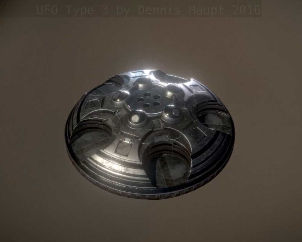UFO Type 3 Animated and Game Ready Low-poly 3D model_65