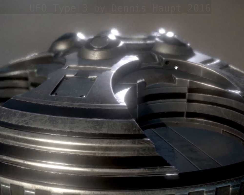 UFO Type 3 Animated and Game Ready Low-poly 3D model_4