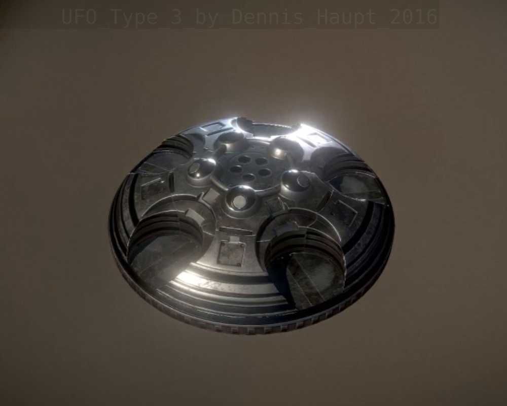 UFO Type 3 Animated and Game Ready Low-poly 3D model_72