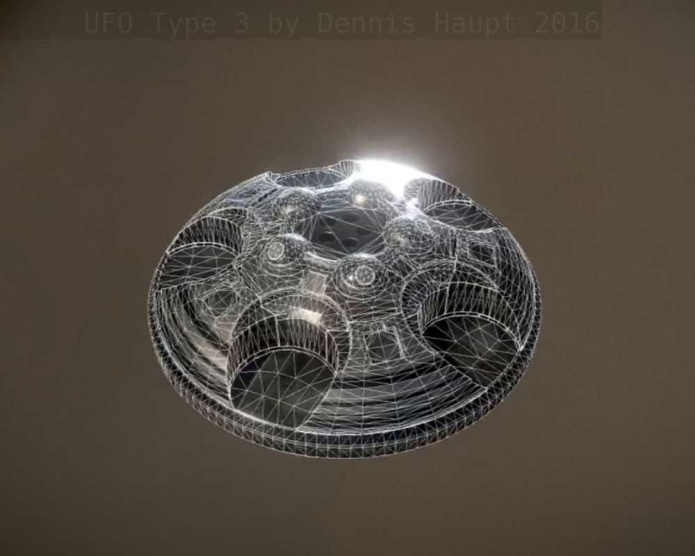UFO Type 3 Animated and Game Ready Low-poly 3D model_29