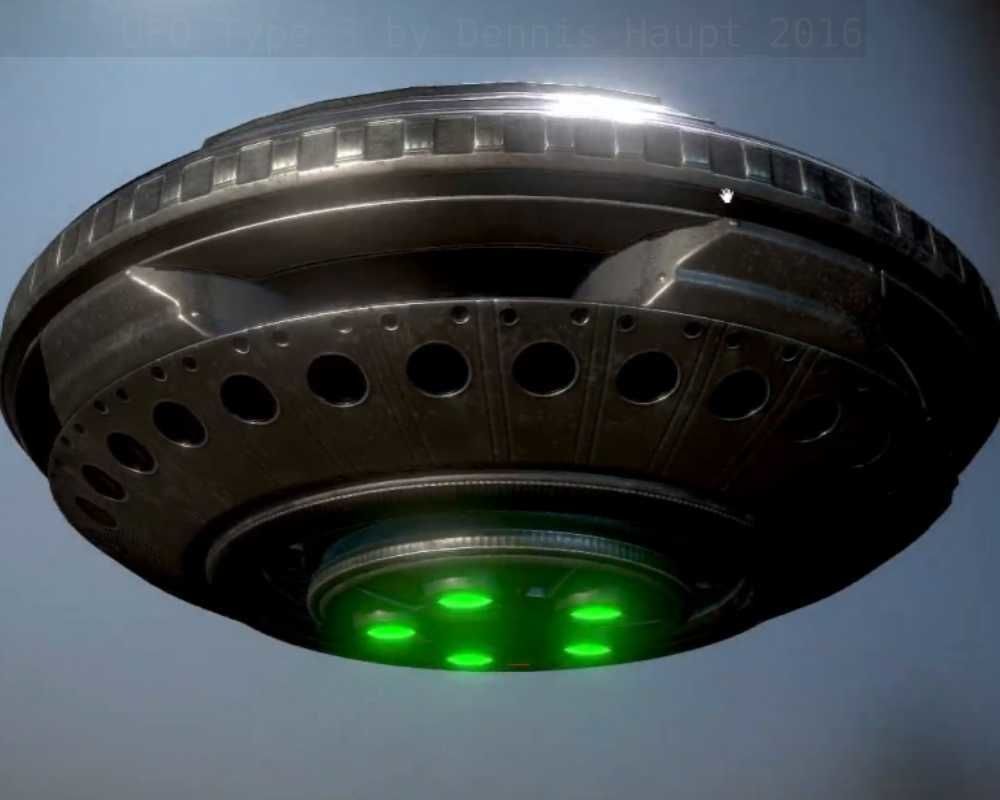 UFO Type 3 Animated and Game Ready Low-poly 3D model_35