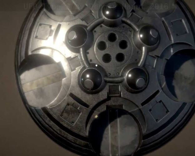 UFO Type 3 Animated and Game Ready Low-poly 3D model