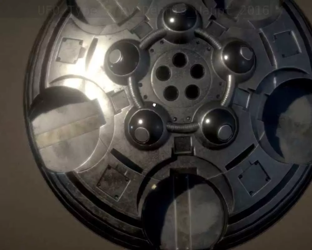 UFO Type 3 Animated and Game Ready Low-poly 3D model_0