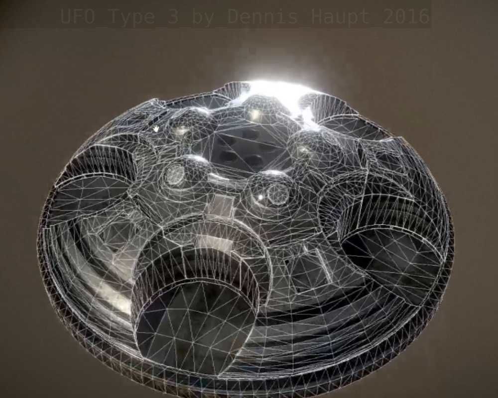 UFO Type 3 Animated and Game Ready Low-poly 3D model_47
