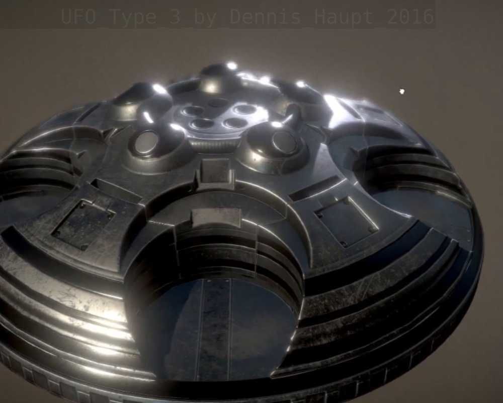 UFO Type 3 Animated and Game Ready Low-poly 3D model_76