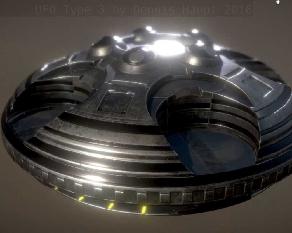UFO Type 3 Animated and Game Ready Low-poly 3D model_79