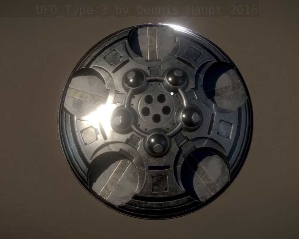 UFO Type 3 Animated and Game Ready Low-poly 3D model_42