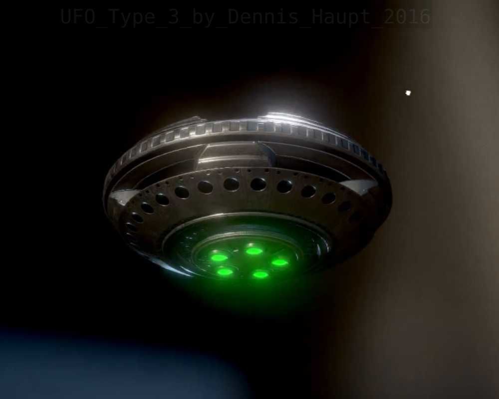 UFO Type 3 Animated and Game Ready Low-poly 3D model_40