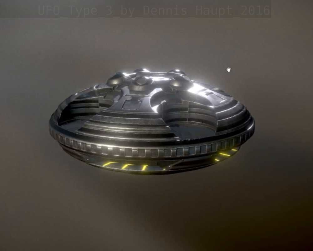 UFO Type 3 Animated and Game Ready Low-poly 3D model_26