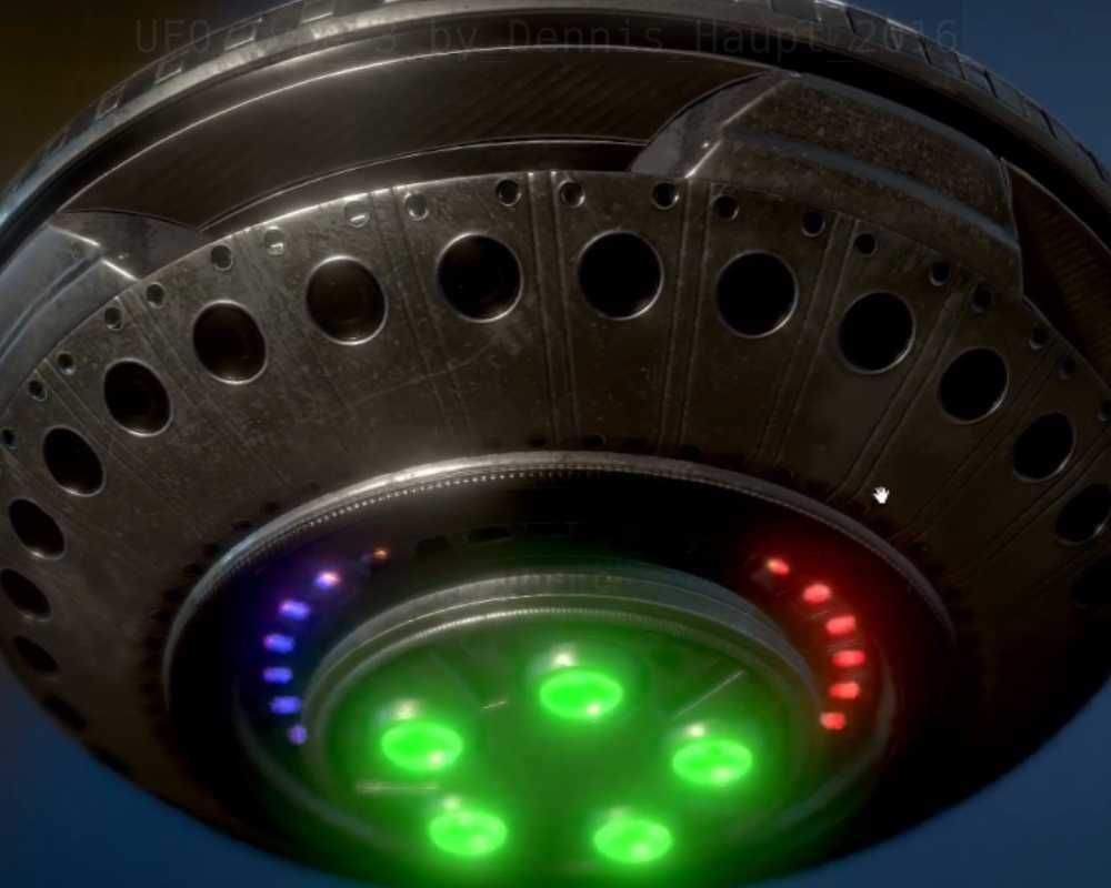 UFO Type 3 Animated and Game Ready Low-poly 3D model_10