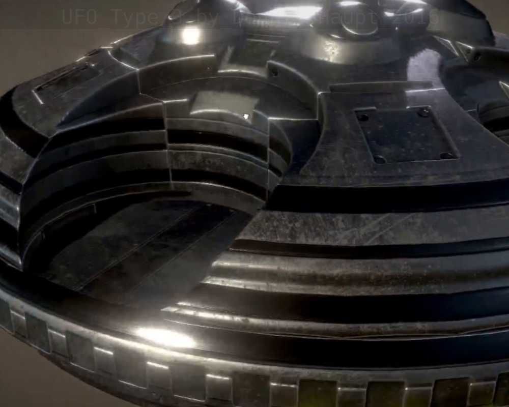 UFO Type 3 Animated and Game Ready Low-poly 3D model_21