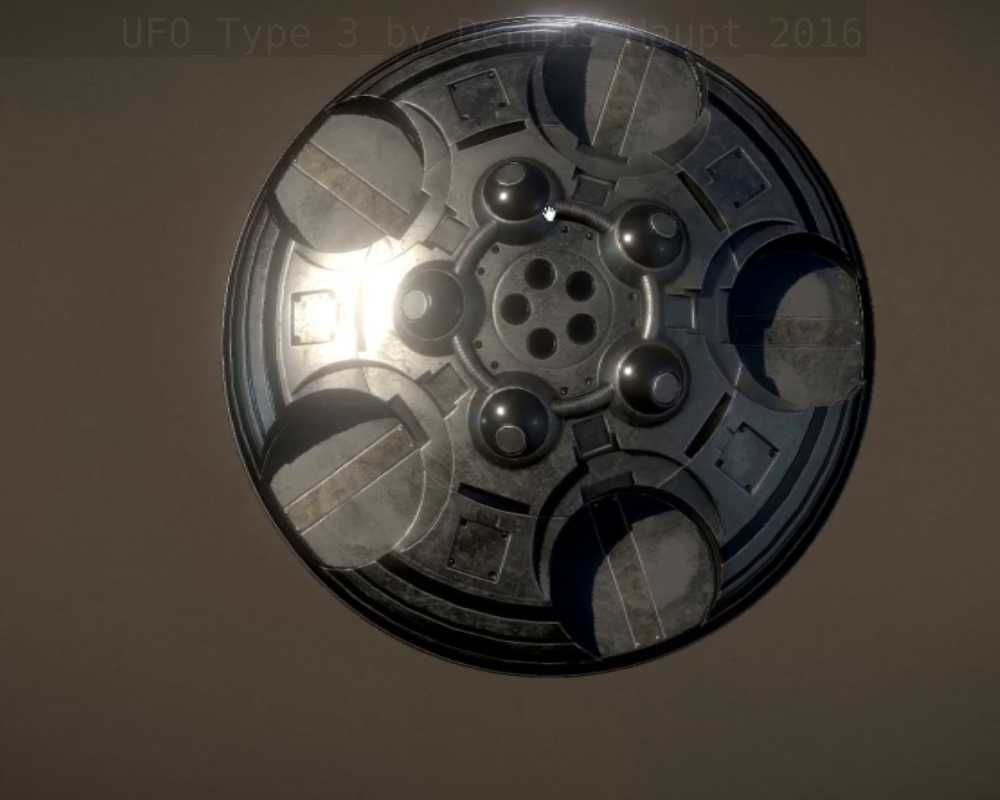 UFO Type 3 Animated and Game Ready Low-poly 3D model_23
