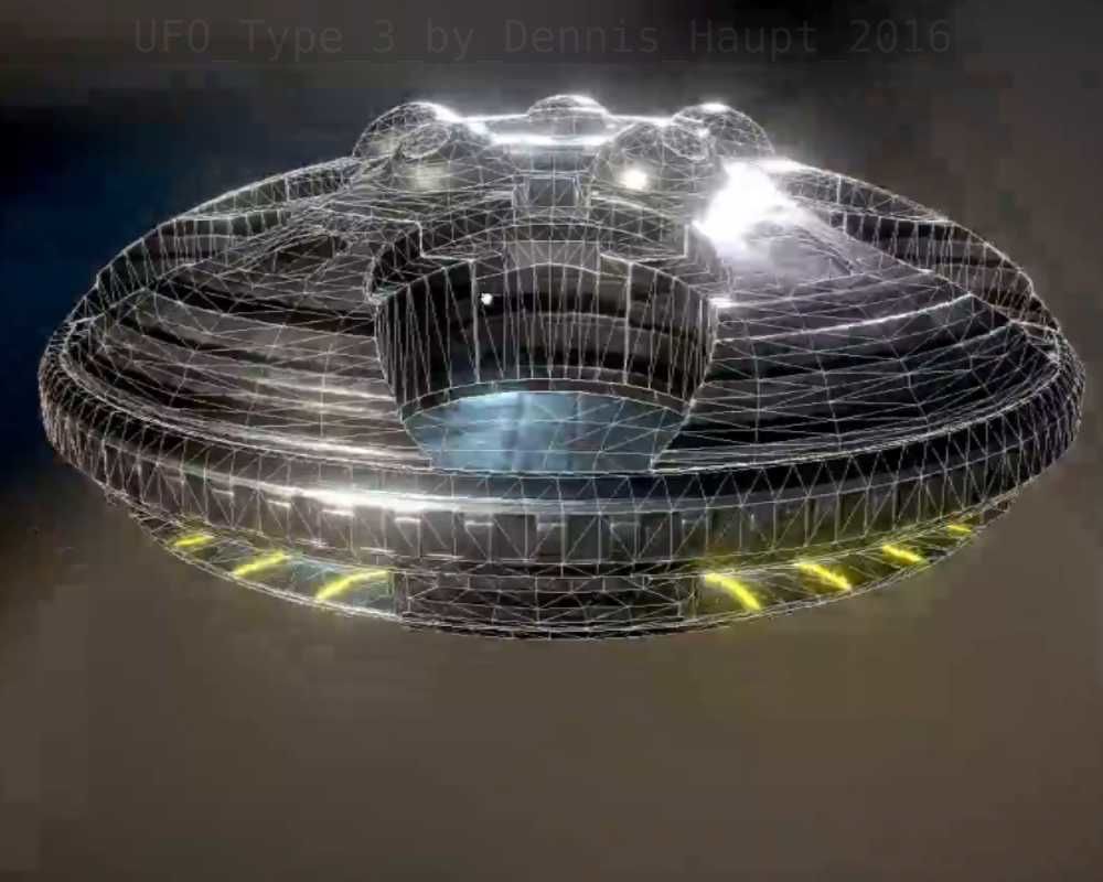 UFO Type 3 Animated and Game Ready Low-poly 3D model_49