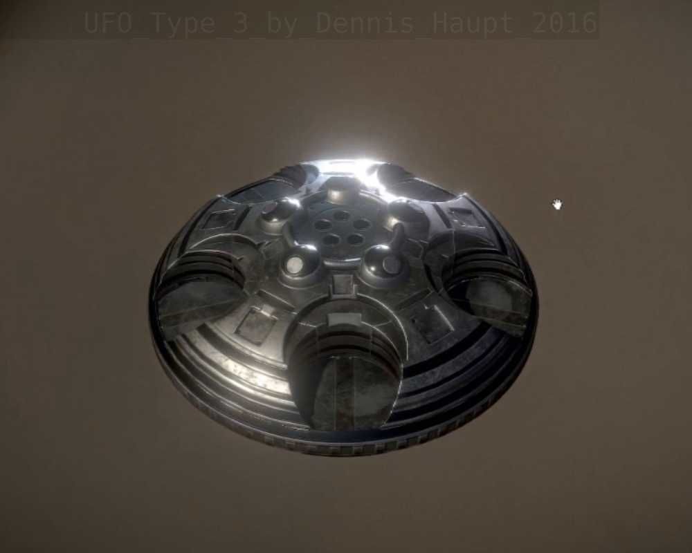 UFO Type 3 Animated and Game Ready Low-poly 3D model_61