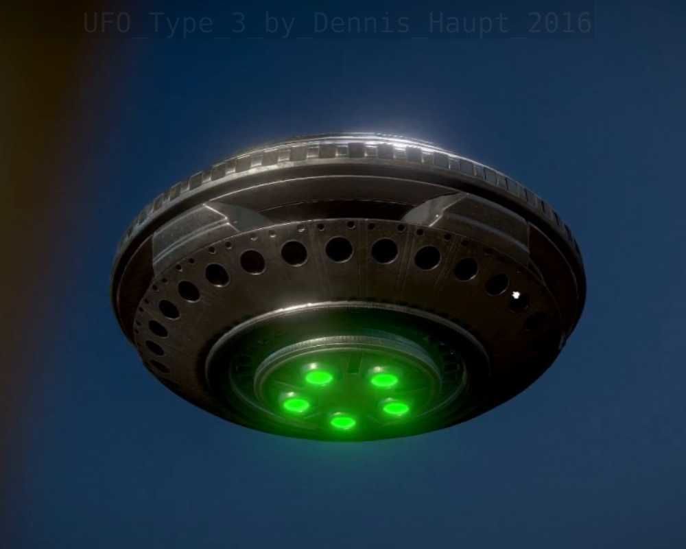 UFO Type 3 Animated and Game Ready Low-poly 3D model_11