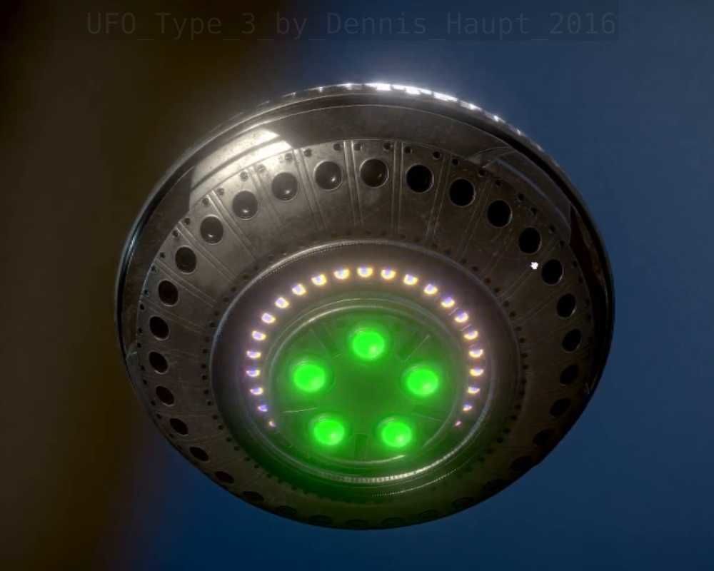 UFO Type 3 Animated and Game Ready Low-poly 3D model_14