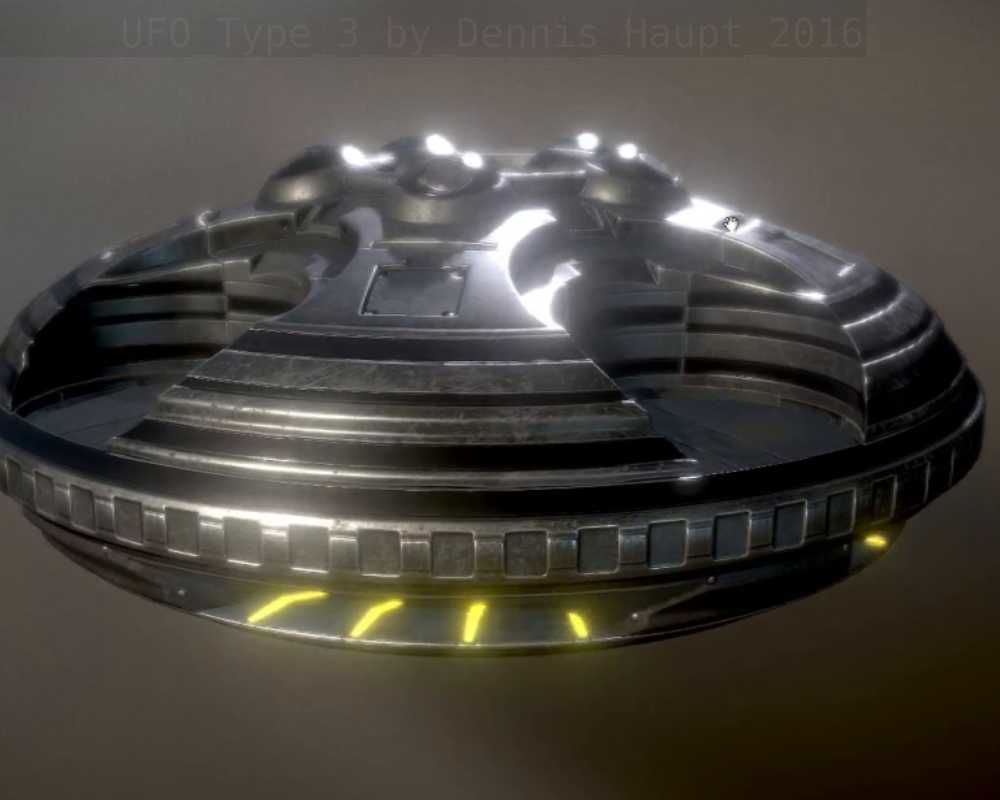 UFO Type 3 Animated and Game Ready Low-poly 3D model_27