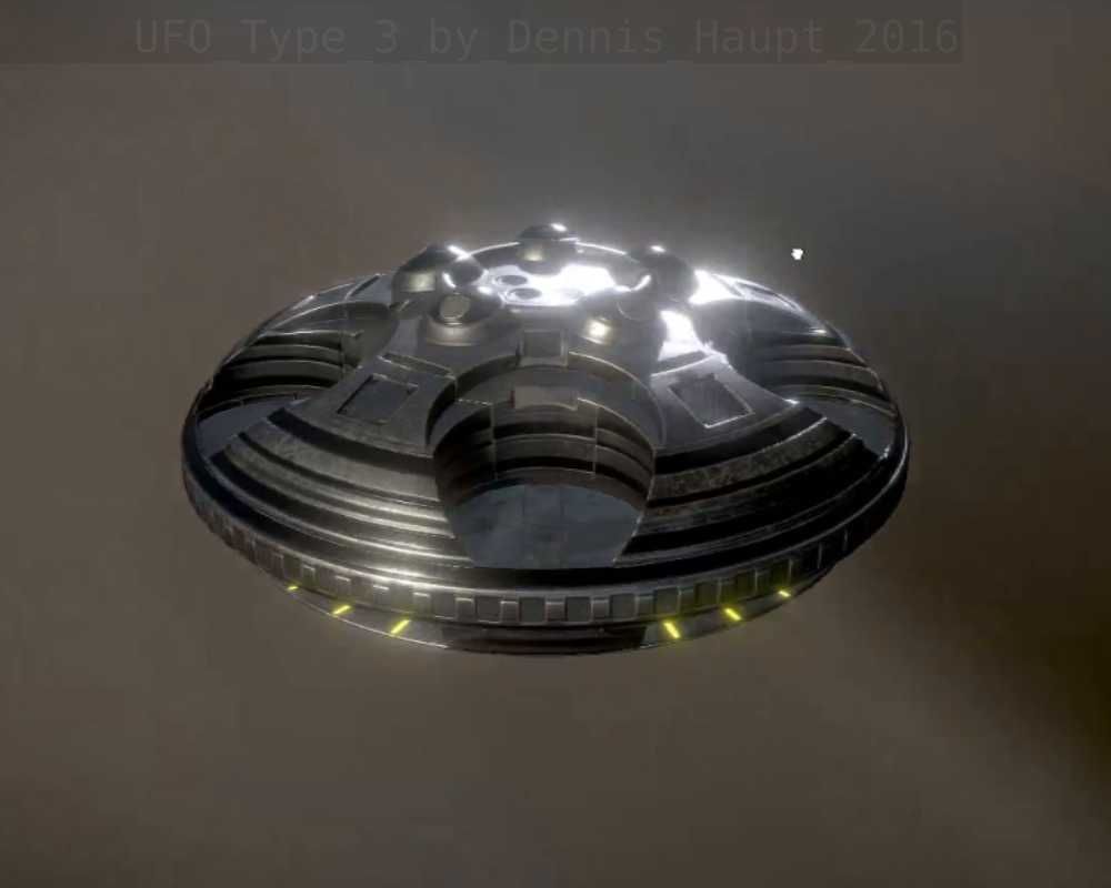 UFO Type 3 Animated and Game Ready Low-poly 3D model_25