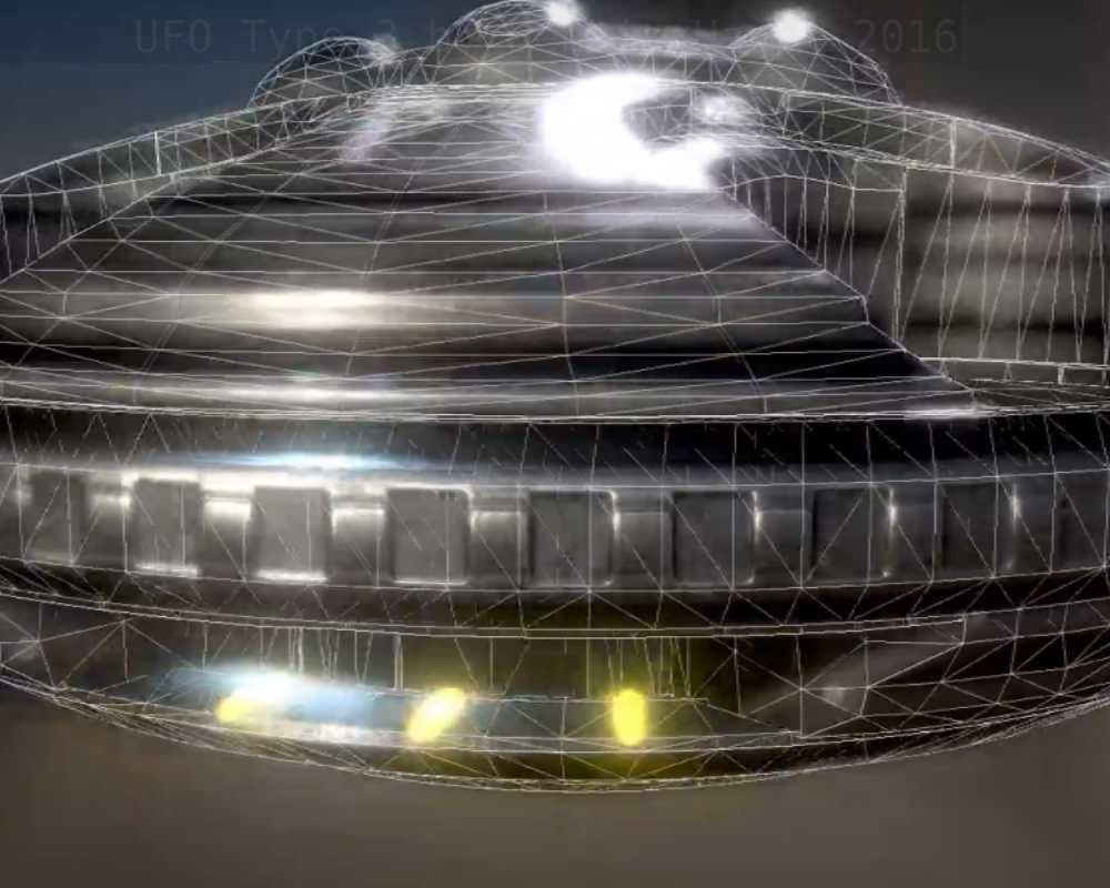 UFO Type 3 Animated and Game Ready Low-poly 3D model_66