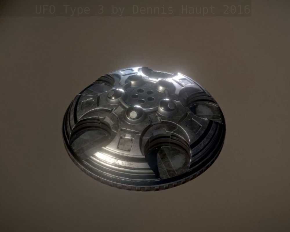 UFO Type 3 Animated and Game Ready Low-poly 3D model_44