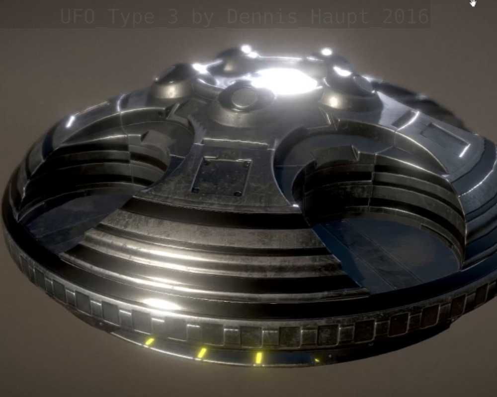 UFO Type 3 Animated and Game Ready Low-poly 3D model_80