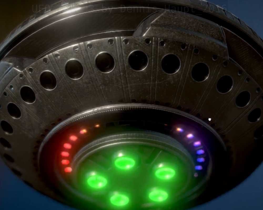 UFO Type 3 Animated and Game Ready Low-poly 3D model_2