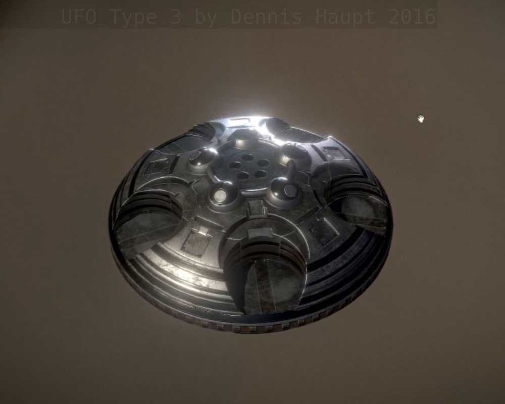 UFO Type 3 Animated and Game Ready Low-poly 3D model_57