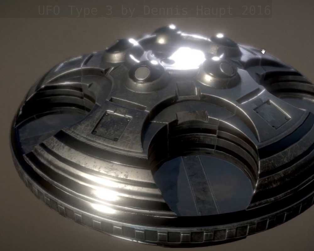 UFO Type 3 Animated and Game Ready Low-poly 3D model_77