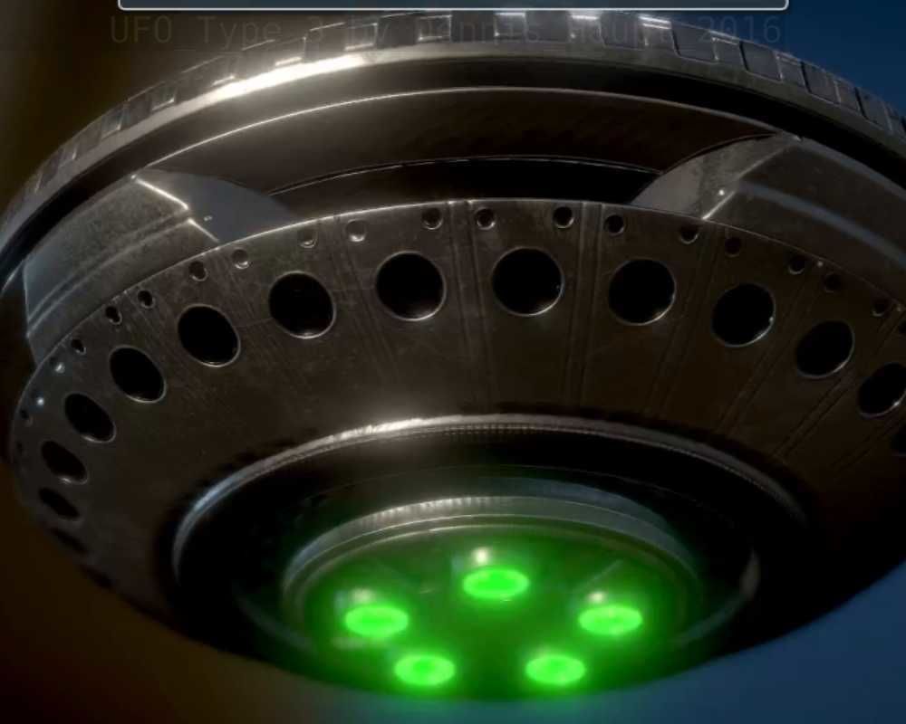 UFO Type 3 Animated and Game Ready Low-poly 3D model_8