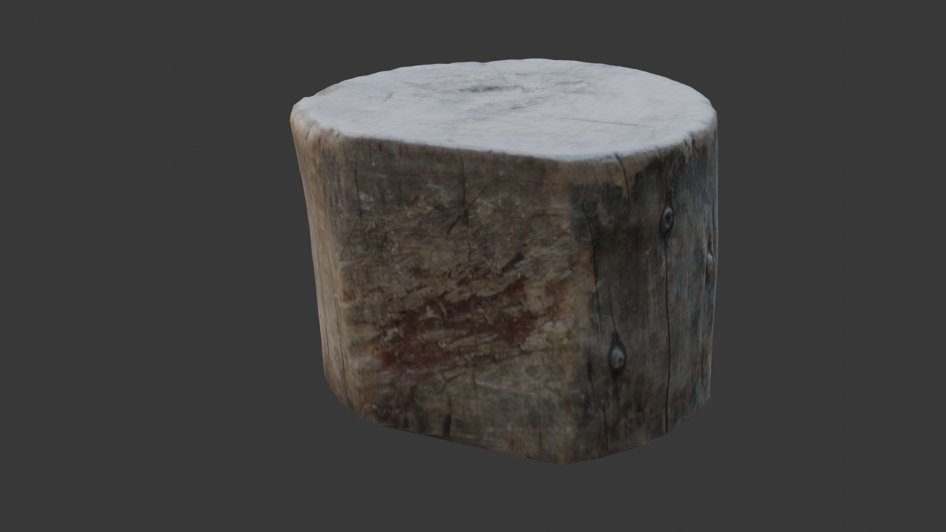 Wooden Stump Scan Low-poly 3D model_4