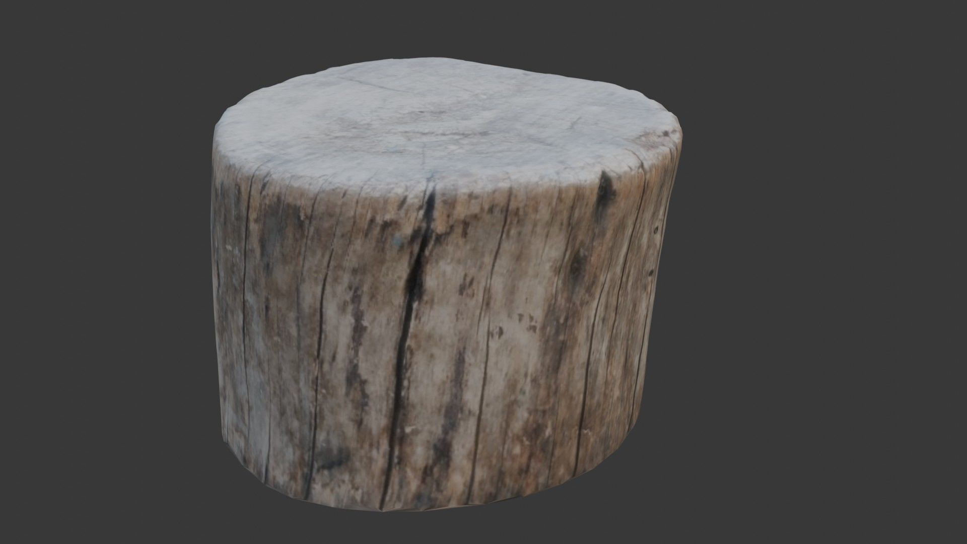 Wooden Stump Scan Low-poly 3D model_1