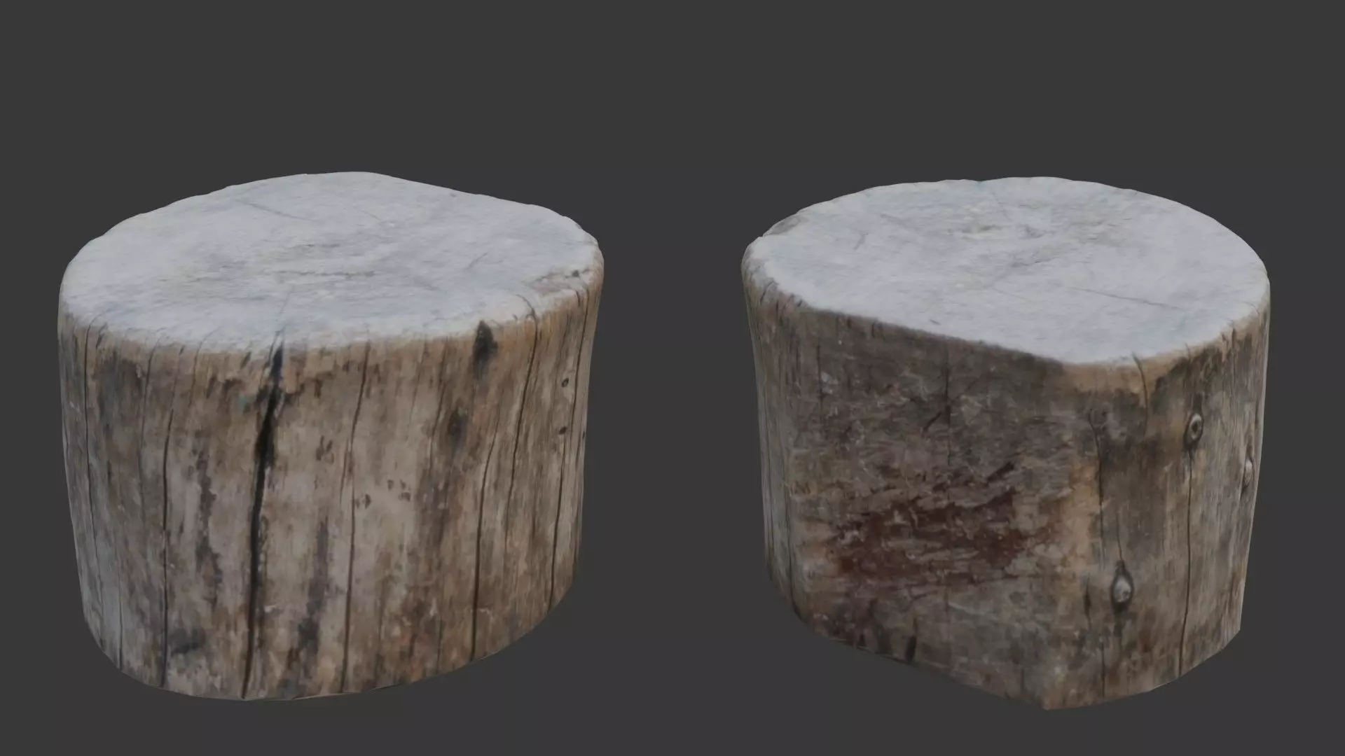 Wooden Stump Scan Low-poly 3D model_0