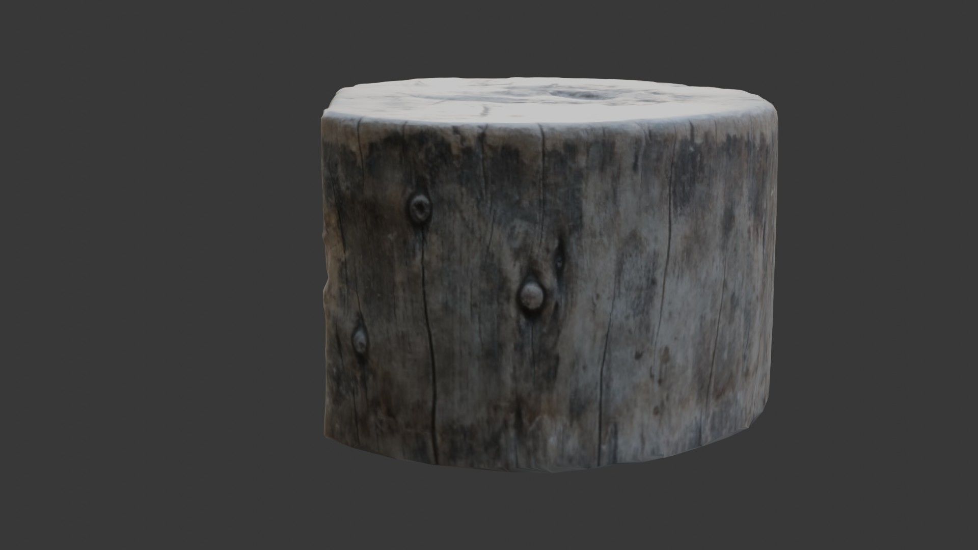 Wooden Stump Scan Low-poly 3D model_3