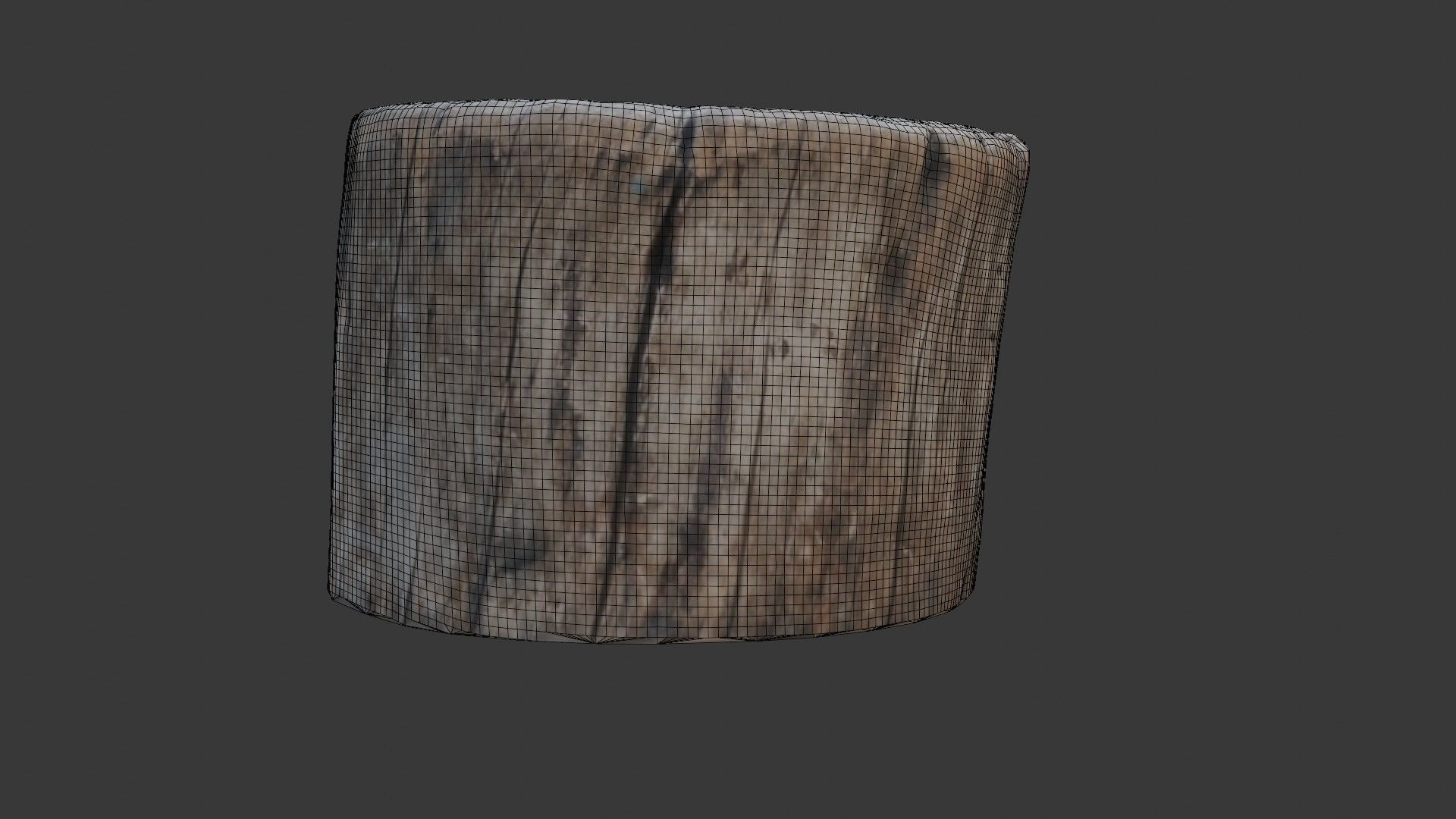 Wooden Stump Scan Low-poly 3D model_2
